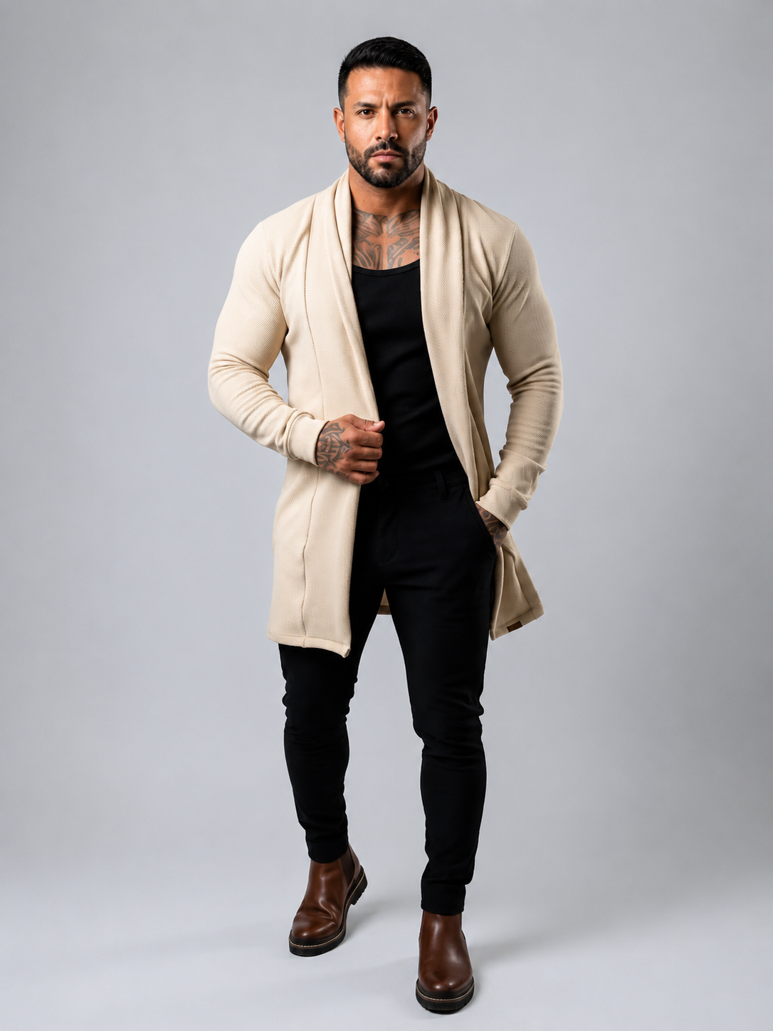 Cardigan Premium Bege - Imagem 1