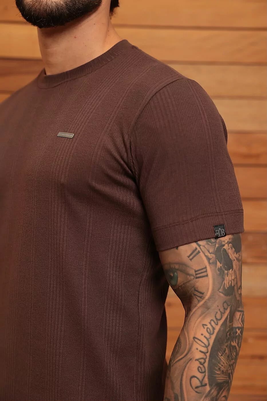 Camiseta Slim Turim Marrom FB - Imagem 2